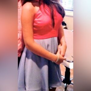 Pink and blue Naven dress